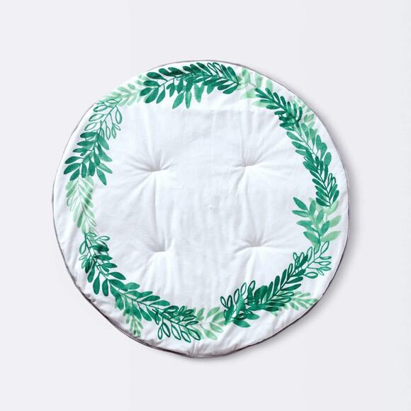 Cloud Island Round Activity Play Mat Green Wreath - Picture 1 of 6